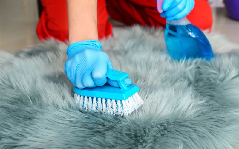 rambut rontok pada karpet sulit dibersihkan